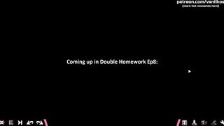 Double Homework | Stepbro is watching how his lusty red haired