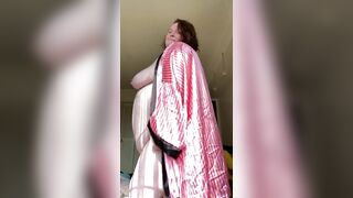 Stripping into Silk (Lets got Nude after Taking A Shower)