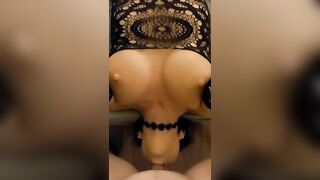 Sucking Off the Neighbors Dry Deep Throat and Licking him Clean! 