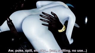 Resident Evil Village Lady Dimitrescu Daughter Blacked - big black dick & Sex Toy Boned - Multiple Cum Bound up