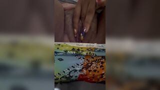 Phat Twat & Nails Plays with her Clitoris with Bae Dress on