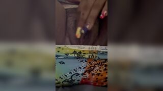 Phat Twat & Nails Plays with her Clitoris with Bae Dress on