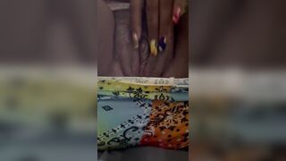 Phat Twat & Nails Plays with her Clitoris with Bae Dress on