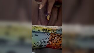 Phat Twat & Nails Plays with her Clitoris with Bae Dress on