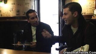 2 dudes pick up long hooters blonde old lady