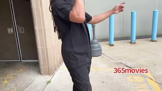 Gorgeous Steak Chef Serves Pregnant mom the Meats on Lunch Break public Mall on Camera near Police
