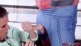 Mom Seductress Sofie Marie Blows Spider Mans Big Penis