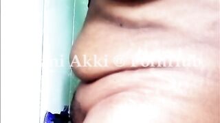 Sri Lankan Older Woman Toilet Sex with a Sex Sex Toy | බිත්තියේ ගහපු රබර් පොල්ලෙන් ගත්ත සැප