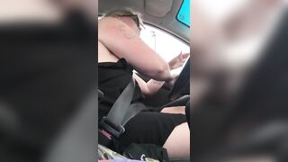 Milkymama Awkwardly Flashes Drivers while Driving Topless