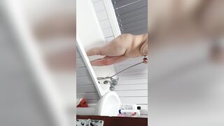 Step Milf French Banged and Cumshot into the Toilet with Step Son