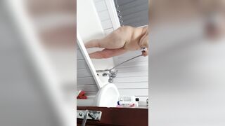 Step Milf French Banged and Cumshot into the Toilet with Step Son