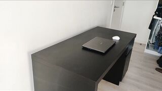 my cousin surprises me by fucking me on the table,