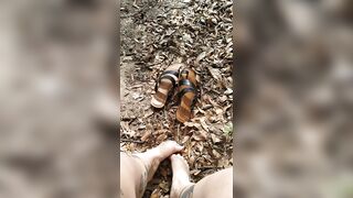 She Snaps Twigs between her Big Feet