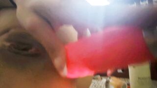 Vibrator into Butt,