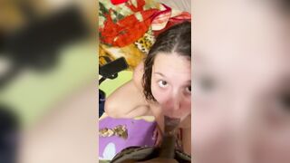 Stepsister Sucking Off Stepbrothers big black dick after Hiking Trip