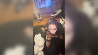 Amateur Puerto Rican Gf Gets Facefucked an Takes Facial