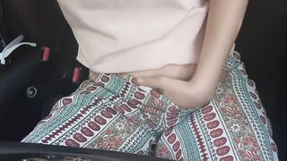Exhibitionist Masturbates inside the Vehicle and Peeing into Nature