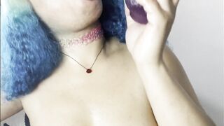Thick Redbone Black Dyke Sloppy Deeply and Sex Toy Riding and Squirt
