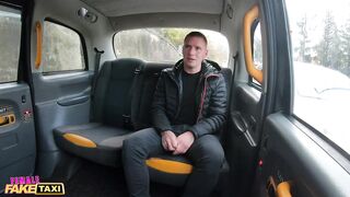 Female Fake Taxi Her Huge natural hooters are on top