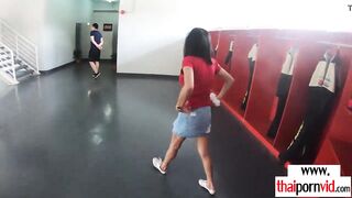 Big Boobed amateur Thai bimbo Noom loves wild ride inside kart