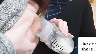 Milking her Jugs I Swallow her Warm and Sweet Breast Milk
