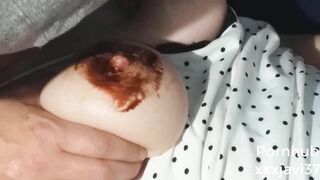 Licking Jugs MILKING and Dildo until Orgasm