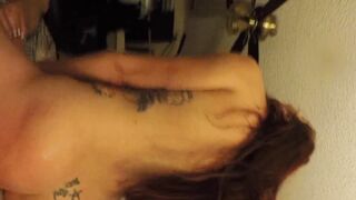 Step Sis cougar Gets Hardcore Hard Twat Fucking and Squirt before Leaving on Vacation, point of view