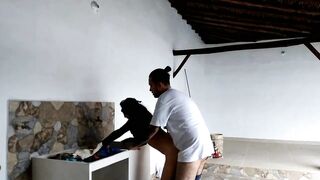 I boned the maid while she washes