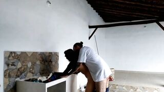 I boned the maid while she washes