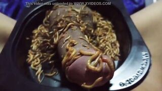 Mealworms On Penis