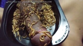 Mealworms On Penis