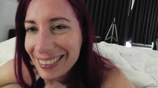 Magenta cougar Giving Husband a Amazingly Hot Hand Job!
