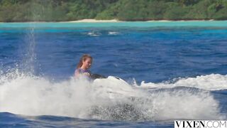 VIXEN BFFs Lika & Mary have passionate 3 way on yacht