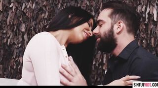 Long hooters dark hair Romi Rain nailed by Logan Pierce inside