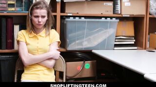 Slender Blonde Shoplifting Teens Pounded By Officer