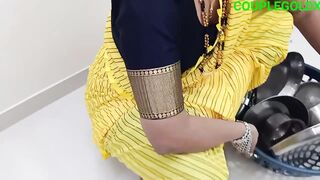 By luring the woman who came to sell utensils, she