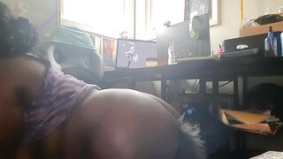 Adorable African Dresses up and Play with Clitoris (w/ Oil!)