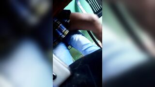 school girl at recess sitting on the pal of the erotic