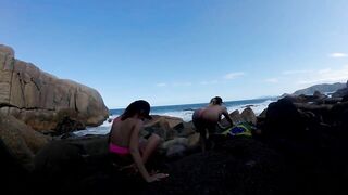 Lots of group sex at Galheta beach inside florianopolis - Ines