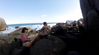 Lots of group sex at Galheta beach inside florianopolis - Ines