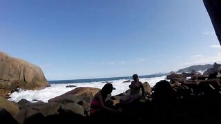 Lots of group sex at Galheta beach inside florianopolis - Ines