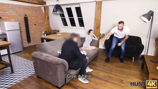 HUNT4K. Instead of buying stuff hunter buys tight vagina of