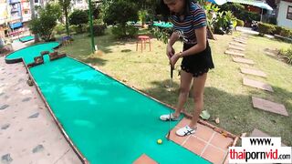 Huge boobed amateur Thai hoe Noom loves ball games