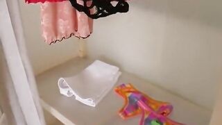 Exotic Dream Goddess Dressing her Body Making Solo Arousement