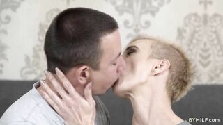 Belinda takes every inch of his young dick deep