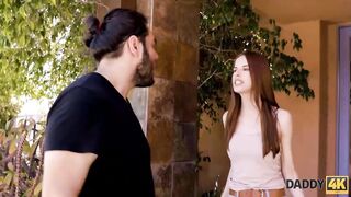 DADDY4K. Attractive red head cheats on arrogant BF with his dad