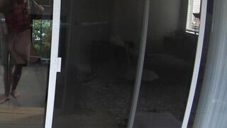 Dancer mom Entices Step Son to Cum in from Working into the Yard