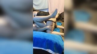 Lady Si Fucking to his Hubby with a Fake-Dick.