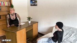 Parole officer milf seduces young female offender lia louise, Lou