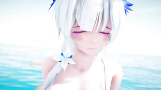 【MMD R-19 year old DANCE】INTENSE PASSIONATE SEX ON THE SWEET BEACH 甘い精液アナル [MMD]